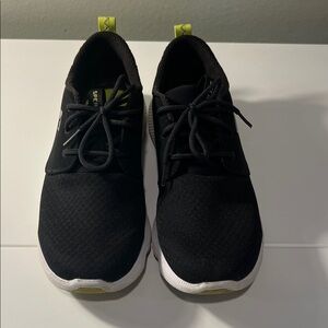 Sperry Black Sneakers with White and Green Accents